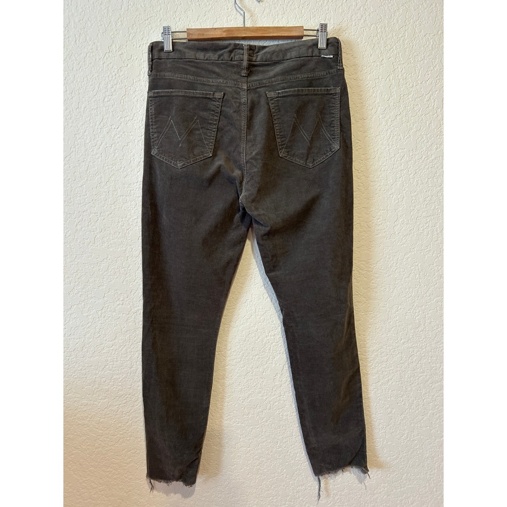 MOTHER High Waisted Looker Ankle Chew Size 31 Grey Corduroy Skinny Jeans - Picture 4 of 12